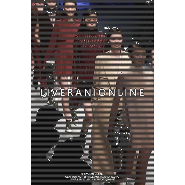 (130326) -- BEIJING, March 26, 2013 () -- Models present creations by Italian designer Gabriele Colangelo during the China Fashion Week in Beijing, capital of China, March 25, 2013. (/Li Mingfang) (whj) ©Photoshot/AGENZIA ALDO LIVERANI SAS-ITALY ONLY - EDITORIAL USE ONLY