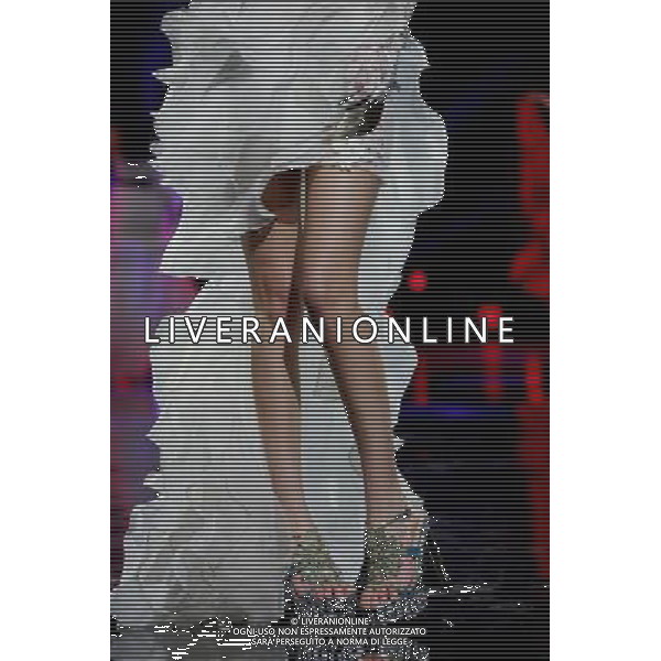 (130326) -- BEIJING, March 26, 2013 () -- A model presents fashion shoes of the G VILL Mark Cheung Shoes Collection during the China Fashion Week in Beijing, capital of China, March 25, 2013. (/Li Mingfang) (ry) ©Photoshot/AGENZIA ALDO LIVERANI SAS-ITALY ONLY - EDITORIAL USE ONLY