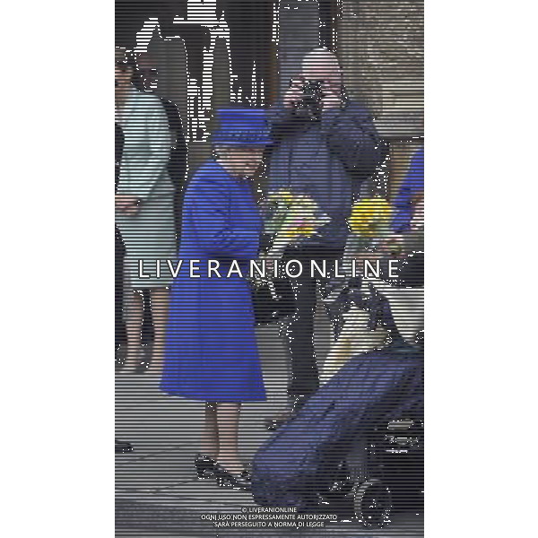 Her Majesty The Queen, accompanied by His Royal Highness The Duke of Edinburgh will attend the Royal Maundy Service at Christ Church Cathedral then onto to a reception at the Deanery and then lunch as guests of Oriel College - ©photoshot/AGENZIA ALDO LIVERANI SAS - ITALY ONLY - REALI INGLESI: La Regina ELISABETTA II, con il marito Filippo Duca di Edimburgo al Royal Service Santo alla Christ Church Cathedral poi su di un ricevimento presso il Decanato e poi pranzo come ospiti di Oriel College