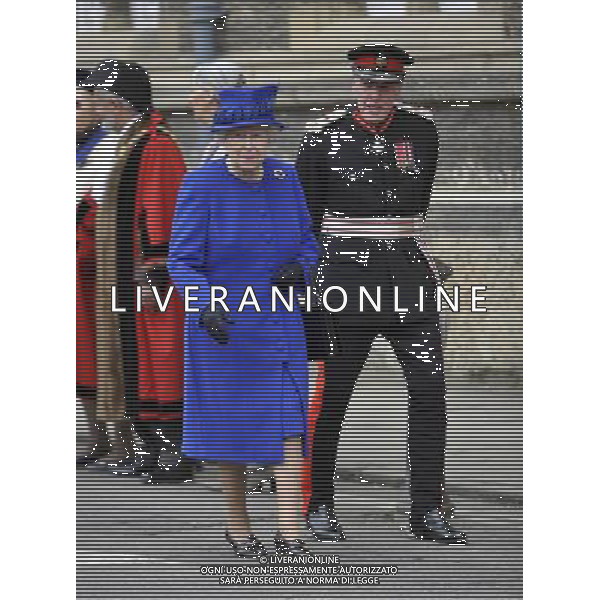 Her Majesty The Queen, accompanied by His Royal Highness The Duke of Edinburgh will attend the Royal Maundy Service at Christ Church Cathedral then onto to a reception at the Deanery and then lunch as guests of Oriel College - ©photoshot/AGENZIA ALDO LIVERANI SAS - ITALY ONLY - REALI INGLESI: La Regina ELISABETTA II, con il marito Filippo Duca di Edimburgo al Royal Service Santo alla Christ Church Cathedral poi su di un ricevimento presso il Decanato e poi pranzo come ospiti di Oriel College