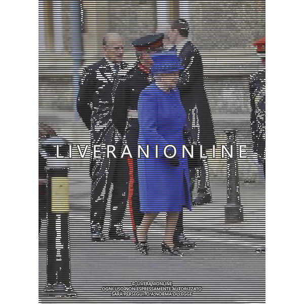Her Majesty The Queen, accompanied by His Royal Highness The Duke of Edinburgh will attend the Royal Maundy Service at Christ Church Cathedral then onto to a reception at the Deanery and then lunch as guests of Oriel College - ©photoshot/AGENZIA ALDO LIVERANI SAS - ITALY ONLY - REALI INGLESI: La Regina ELISABETTA II, con il marito Filippo Duca di Edimburgo al Royal Service Santo alla Christ Church Cathedral poi su di un ricevimento presso il Decanato e poi pranzo come ospiti di Oriel College