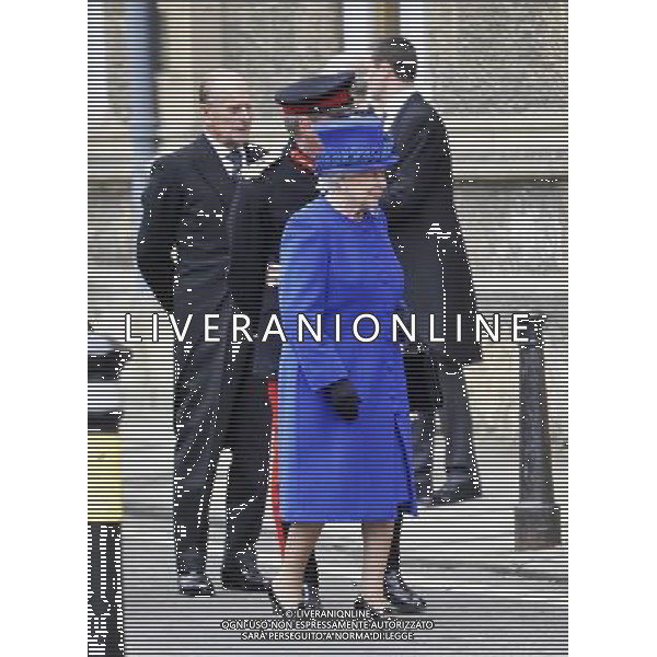 Her Majesty The Queen, accompanied by His Royal Highness The Duke of Edinburgh will attend the Royal Maundy Service at Christ Church Cathedral then onto to a reception at the Deanery and then lunch as guests of Oriel College - ©photoshot/AGENZIA ALDO LIVERANI SAS - ITALY ONLY - REALI INGLESI: La Regina ELISABETTA II, con il marito Filippo Duca di Edimburgo al Royal Service Santo alla Christ Church Cathedral poi su di un ricevimento presso il Decanato e poi pranzo come ospiti di Oriel College