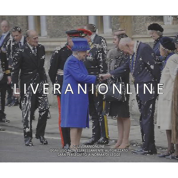 Her Majesty The Queen, accompanied by His Royal Highness The Duke of Edinburgh will attend the Royal Maundy Service at Christ Church Cathedral then onto to a reception at the Deanery and then lunch as guests of Oriel College - ©photoshot/AGENZIA ALDO LIVERANI SAS - ITALY ONLY - REALI INGLESI: La Regina ELISABETTA II, con il marito Filippo Duca di Edimburgo al Royal Service Santo alla Christ Church Cathedral poi su di un ricevimento presso il Decanato e poi pranzo come ospiti di Oriel College