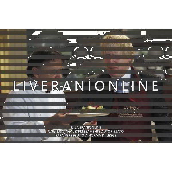 Photo call for Mayor of London, Boris Johnson, with Chef Raymond Blanc with his new apprentices hired as part of the Mayor\'s drive to boost apprenticeships in the capital. Brasserie Blanc, 60 Threadneedle Street, London, Britain 06 March 2013. /AGENZIA ALDO LIVERANI SAS/ITALY ONLY - EDITORIAL USE ONLY