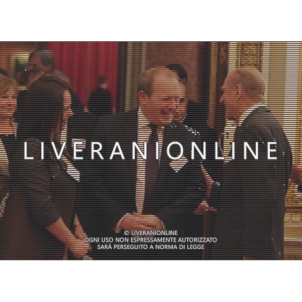 The Duke Of Edinburgh (left) greets Rochdale\'s Simon Danczuk MP (centre), at a reception for MPs And MEPs at Buckingham Palace, London. /AGENZIA ALDO LIVERANI SAS/ITALY ONLY - EDITORIAL USE ONLY
