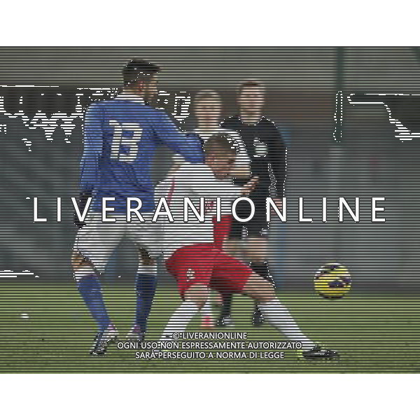 GLIWICE STADION MIEJSKI PRZY ULICY OKRZEI 27.03.2013 PILKA NOZNA 12 TURNIEJ CZTERECH NARODOW POLSKA U20 - WLOCHY U20 NZ ALBERTO MASI ITA MICHAL CHRAPEK POL FOT MICHAL NOWAK / NEWSPIX.PL GLIWICE 27.03.2013 FOOTBALL 12TH FOUR NATIONS TOURNAMENT POLAND U20 - ITALY U20 ALBERTO MASI ITA MICHAL CHRAPEK POL MICHAL NOWAK / NEWSPIX.PL --- Newspix.pl AG ALDO LIVERANI S A S ONLY ITALY *** Local Caption *** www.newspix.pl mail us: info@newspix.pl call us: 0048 022 23 22 222 --- Polish Picture Agency by Ringier Axel Springer Poland