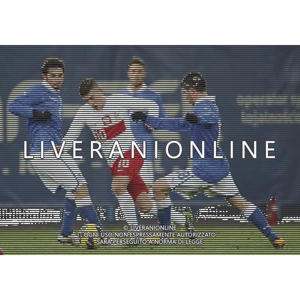 GLIWICE STADION MIEJSKI PRZY ULICY OKRZEI 27.03.2013 PILKA NOZNA 12 TURNIEJ CZTERECH NARODOW POLSKA U20 - WLOCHY U20 NZ ANDREA SCHIAVONE ITA MICHAL CHRAPEK POL MASSIMILIANO BUSELLATO ITA FOT MICHAL NOWAK / NEWSPIX.PL GLIWICE 27.03.2013 FOOTBALL 12TH FOUR NATIONS TOURNAMENT POLAND U20 - ITALY U20 ANDREA SCHIAVONE ITA MICHAL CHRAPEK POL MASSIMILIANO BUSELLATO ITA MICHAL NOWAK / NEWSPIX.PL --- Newspix.pl AG ALDO LIVERANI S A S ONLY ITALY *** Local Caption *** www.newspix.pl mail us: info@newspix.pl call us: 0048 022 23 22 222 --- Polish Picture Agency by Ringier Axel Springer Poland