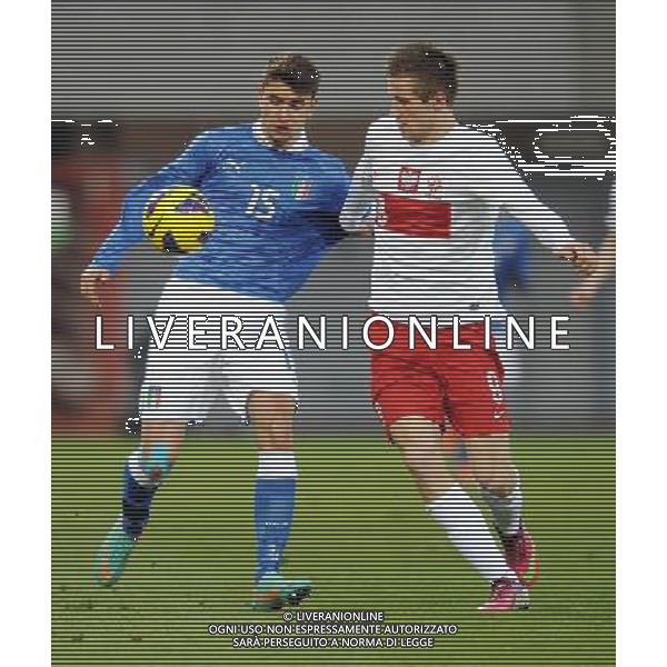 27.03.2013 GLIWICE PILKA NOZNA TURNIEJ CZTERECH NARODOW U20 POLSKA - U20 WLOCHY FOUR NATIONS TOURNAMENT 2012/2013 U20 POLAND - U20 ITALY N/Z LUCA ANTEI PIOTR PARZYSZEK FOTO NORBERT BARCZYK / PRESSFOCUS NEWSPIXPL --- Newspix.pl AG ALDO LIVERANI S A S ONLY ITALY *** Local Caption *** www.newspix.pl mail us: info@newspix.pl call us: 0048 022 23 22 222 --- Polish Picture Agency by Ringier Axel Springer Poland