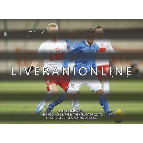 27.03.2013 GLIWICE PILKA NOZNA TURNIEJ CZTERECH NARODOW U20 POLSKA - U20 WLOCHY FOUR NATIONS TOURNAMENT 2012/2013 U20 POLAND - U20 ITALY N/Z MICHAL KOLODZIEJSKI GIANLUCA CAPRARI FOTO NORBERT BARCZYK / PRESSFOCUS NEWSPIXPL --- Newspix.pl AG ALDO LIVERANI S A S ONLY ITALY *** Local Caption *** www.newspix.pl mail us: info@newspix.pl call us: 0048 022 23 22 222 --- Polish Picture Agency by Ringier Axel Springer Poland