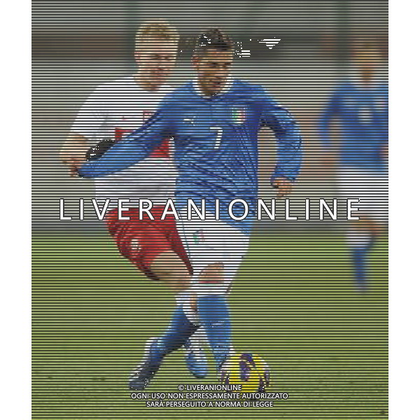 27.03.2013 GLIWICE PILKA NOZNA TURNIEJ CZTERECH NARODOW U20 POLSKA - U20 WLOCHY FOUR NATIONS TOURNAMENT 2012/2013 U20 POLAND - U20 ITALY N/Z MICHAL KOLODZIEJSKI GIANLUCA CAPRARI FOTO NORBERT BARCZYK / PRESSFOCUS NEWSPIXPL --- Newspix.pl AG ALDO LIVERANI S A S ONLY ITALY *** Local Caption *** www.newspix.pl mail us: info@newspix.pl call us: 0048 022 23 22 222 --- Polish Picture Agency by Ringier Axel Springer Poland