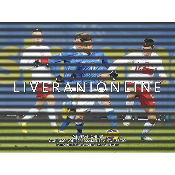 27.03.2013 GLIWICE PILKA NOZNA TURNIEJ CZTERECH NARODOW U20 POLSKA - U20 WLOCHY FOUR NATIONS TOURNAMENT 2012/2013 U20 POLAND - U20 ITALY N/Z GIAMMARIO PISCITELLA MARTIN KONCZKOWSKI FOTO NORBERT BARCZYK / PRESSFOCUS NEWSPIXPL --- Newspix.pl AG ALDO LIVERANI S A S ONLY ITALY *** Local Caption *** www.newspix.pl mail us: info@newspix.pl call us: 0048 022 23 22 222 --- Polish Picture Agency by Ringier Axel Springer Poland