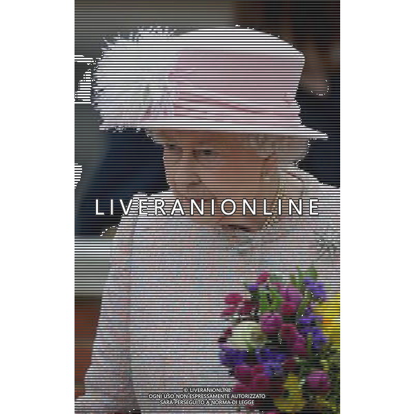 HM the Queen and Duke of Edinburgh are joined byPrincess Beatrice and Princess Eugenie and the Countess of Wessex and Lady Louise Windsor at Easter Day Service Windsor ©photoshot/AGENZIA ALDO LIVERANI SAS - ITALY ONLY - REALI INGLESI: La Regina Elisabetta con il marito Filippo, la principessa Beatrice e Eugenie e la contessa di Wessex e Lady Louise Windsor al servizio nel giorno di Pasqua