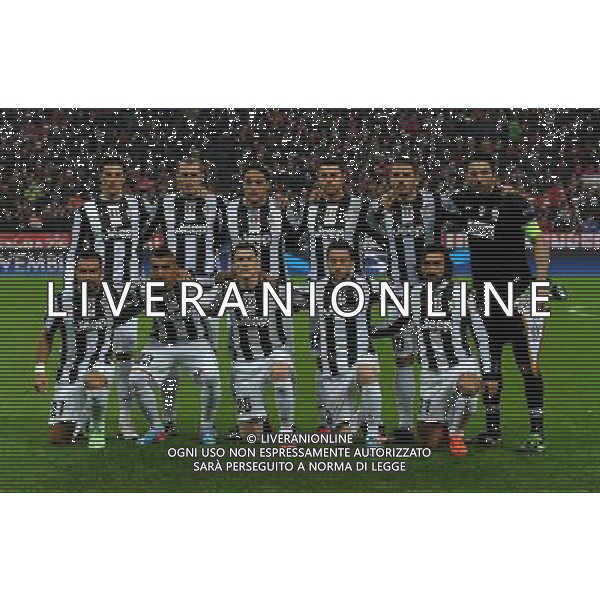 UEFA Champions League 2012/2013 Quarti di Finale Ritorno Monaco di Baviera (Germania) - 02.04.2013 Bayern Monaco-Juventus Nella Foto:juventus squadra formazione: peluso,chiellini,matri,barzagli,bonucci,buffon,quagliarella,vidal,lichtsteiner,marchisio,pirlo /Ph.Vitez-Ag. Aldo Liverani