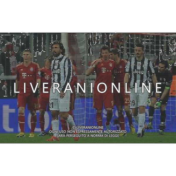 UEFA Champions League 2012/2013 Quarti di Finale Ritorno Monaco di Baviera (Germania) - 02.04.2013 Bayern Monaco-Juventus Nella Foto:delusione pirlo e bonucci /Ph.Vitez-Ag. Aldo Liverani