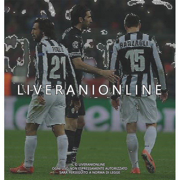 UEFA Champions League 2012/2013 Quarti di Finale Ritorno Monaco di Baviera (Germania) - 02.04.2013 Bayern Monaco-Juventus Nella Foto:delusione buffon pirlo e barzagli /Ph.Vitez-Ag. Aldo Liverani