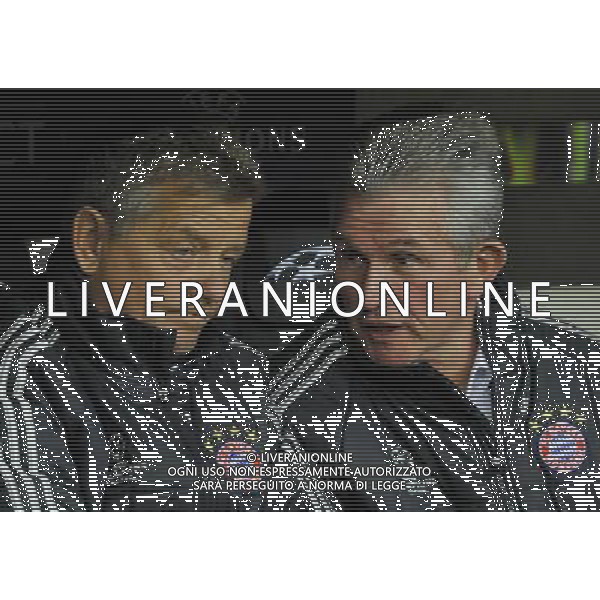 (130403) -- MUNICH, April 3, 2013 () -- Jupp Heynckes (R), head coach of Bayern Munich, talkes with his assistant before the UEFA Champions League quarter-final match against Juventus in Munich, south Germany, April 2, 2013. Bayern Munich won 2-0. (/Ma Ning) ©PHOTOSHOT/AGENZIA ALDO LIVERANI SAS - ITALY ONLY - Bayern Monaco - Juventus UEFA Champions League 2012/2013 Quarti di Finale andata Monaco di Baviera (Germania) - 02.04.2013