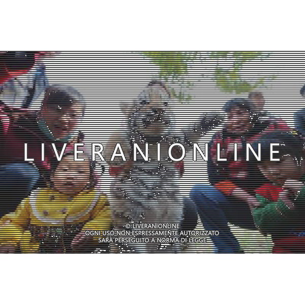 (130401) -- YANGZHOU, April 1, 2013 () -- A newly born tiger cub meets with tourists in the Zhuyuwan Zoo in Yangzhou, east China\'s Jiangsu Province, April 1, 2013. A pair of one-month-old tiger cub twins met with public on Monday for the first time since their birth. (/Meng Delong) (zn) ©photoshot/AGENZIA ALDO LIVERANI SAS - ITALY ONLY - Una coppia di cuccioli di tigre di un mese di eta\' allo zoo Zhuyuwan a Yangzhou, a est della Cina nella provincia del Jiangsu, 1 aprile 2013.