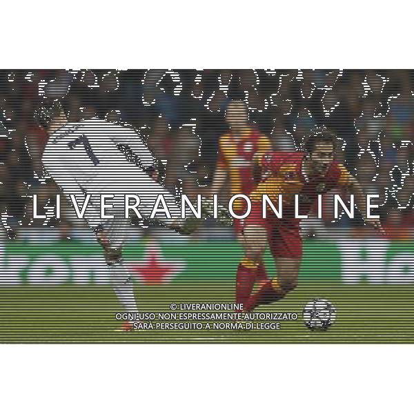 Real Madrid\'s Cristiano Ronaldo and Galatasaray\'s Hamit Altintop during quarter finals CHampions League match on March 3rd 2013. Photo: Cesar Cebolla / ALFAQUI AG ALDO LIVERANI S A S ONLY ITALY