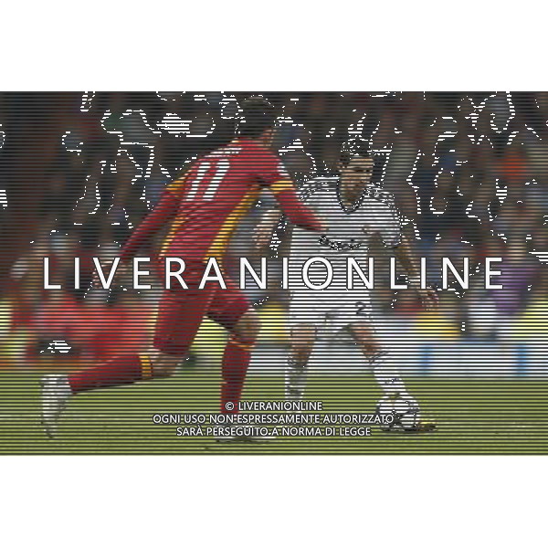 Real Madrid\'s Angel Di Maria and Galatasaray\'s Albert Riera during quarter finals CHampions League match on March 3rd 2013. Photo: Cesar Cebolla / ALFAQUI AG ALDO LIVERANI S A S ONLY ITALY