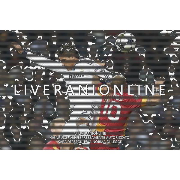Real Madrid\'s Varane and Galatasaray\'s Felipe Melo during quarter finals CHampions League match on March 3rd 2013. Photo: Cesar Cebolla / ALFAQUI AG ALDO LIVERANI S A S ONLY ITALY