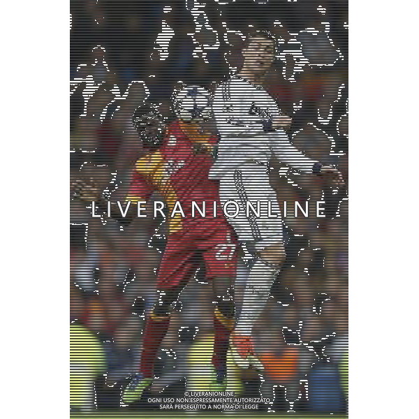 Real Madrid\'s Cristiano Ronaldo and Galatasaray\'s Emmanuel Eboue during quarter finals CHampions League match on March 3rd 2013. Photo: Cesar Cebolla / ALFAQUI AG ALDO LIVERANI S A S ONLY ITALY