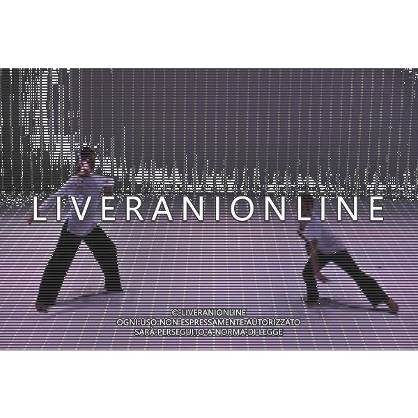 (130314) -- TAIPEI, March 14, 2013 () -- Artists perform Japanese choreographer Hiroki Umeda\'s dance production \'4. temporal pattern\' during a press preview in Taipei, southeast China\'s Taiwan, March 14, 2013. Hiroaki Umeda\'s choreographic works \'Haptic\' and \'4. temporal pattern\' will be staged during the 2013 Taiwan International Festival of Arts (TIFA) from March 15 to 17. (/Wu Ching-teng) (lmm) /AGENZIA ALDO LIVERANI SAS/ITALY ONLY - EDITORIAL USE ONLY