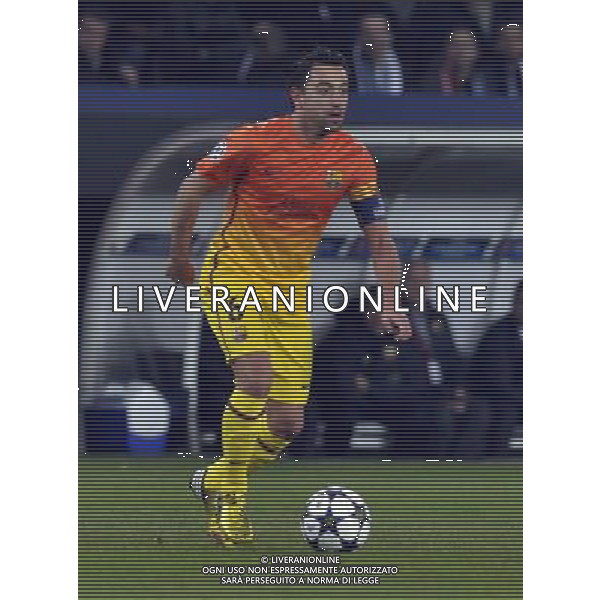 Parc des Princes, Paris Saint Germain v Barcelona (2-2) Champions League Quarter Final 1st Leg 02/04/2013 Xavi Hernandez (Barcelona) Photo: Roger Parker Fotosports International ©PHOTOSHOT/AGENZIA ALDO LIVERANI SAS - ITALY ONLY - EDITORIAL USE ONLY PSG Paris Saint Germain FC - FC Barcellona Gara di andata di UEFA Champions League quarti di finale allo stadio Parc des Princes a Parigi, Francia 2 aprile 2013
