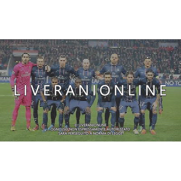 Parc des Princes, Paris St Germain v Barcelona Champions League Quarter Final 1st Leg 02/04/2013 Paris Saint-Germain Team group Photo: Roger Parker Fotosports International ©PHOTOSHOT/AGENZIA ALDO LIVERANI SAS - ITALY ONLY - EDITORIAL USE ONLY PSG Paris Saint Germain FC - FC Barcellona Gara di andata di UEFA Champions League quarti di finale allo stadio Parc des Princes a Parigi, Francia 2 aprile 2013