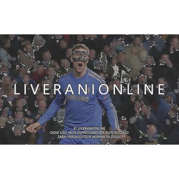 Chelsea\'s Fernando Torres celebrates scoring his sides third goal and his second. Chelsea are beating Rubin Kazan 3:1 Chelsea 04/04/13 Chelsea V Rubin Kazan 04/04/13 Europa League Quarter Final 1st Leg Photo: Richard Washbrooke Fotosports International ©PHOTOSHOT/AGENZIA ALDO LIVERANI SAS - ITALY ONLY - EDITORIAL USE ONLY Chelsea Vs Rubin Kazan Quarti di finale andata Europa League 04 aprile 2013