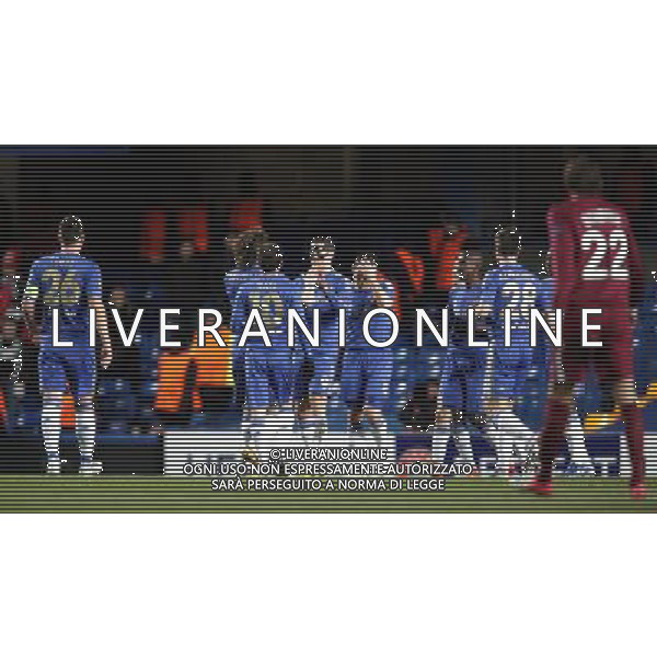 Chelsea\'s Fernando Torres celebrates scoring the opening goal to give Chelsea a 1:0 lead Chelsea 04/04/13 Chelsea V Rubin Kazan 04/04/13 Europa League Quarter Final 1st Leg Photo: Richard Washbrooke Fotosports International ©PHOTOSHOT/AGENZIA ALDO LIVERANI SAS - ITALY ONLY - EDITORIAL USE ONLY Chelsea Vs Rubin Kazan Quarti di finale andata Europa League 04 aprile 2013