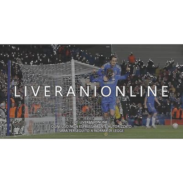 Chelsea\'s Fernando Torres celebrates scoring his sides third goal with Chelsea\'s Yossi Benayoun. Chelsea are beating Rubin Kazan 3:1 Chelsea 04/04/13 Chelsea V Rubin Kazan 04/04/13 Europa League Quarter Final 1st Leg Photo: Richard Washbrooke Fotosports International ©PHOTOSHOT/AGENZIA ALDO LIVERANI SAS - ITALY ONLY - EDITORIAL USE ONLY Chelsea Vs Rubin Kazan Quarti di finale andata Europa League 04 aprile 2013