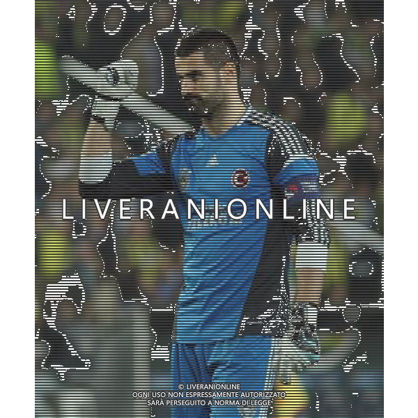 UEFA Europa League Quarterfinal match between Fenerbahce and Lazio at Sukru Saracoglu Stadium in Istanbul on April 4, 2013 Match scored: Fenerbahce 2 - Lazio 0 Pictured: Goalkeeper Volkan Demirel of Fenerbahce. PILKA NOZNA LIGA EUROPY SEZON 2012/2013 FOT.SESKIM PHOTO/NEWSPIX.PL TURKEY, GERMANY, AUSTRIA AND UK OUT !!! --- Newspix.pl AG ALDO LIVERANI S A S ONLY ITALY *** Local Caption *** www.newspix.pl mail us: info@newspix.pl call us: 0048 022 23 22 222 --- Polish Picture Agency by Ringier Axel Springer Poland