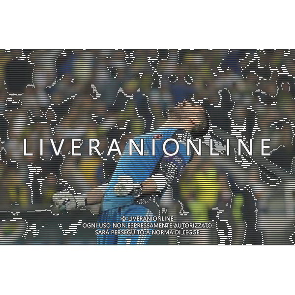 UEFA Europa League Quarterfinal match between Fenerbahce and Lazio at Sukru Saracoglu Stadium in Istanbul on April 4, 2013 Match scored: Fenerbahce 2 - Lazio 0 Pictured: Goalkeeper Volkan Demirel of Fenerbahce. PILKA NOZNA LIGA EUROPY SEZON 2012/2013 FOT.SESKIM PHOTO/NEWSPIX.PL TURKEY, GERMANY, AUSTRIA AND UK OUT !!! --- Newspix.pl AG ALDO LIVERANI S A S ONLY ITALY *** Local Caption *** www.newspix.pl mail us: info@newspix.pl call us: 0048 022 23 22 222 --- Polish Picture Agency by Ringier Axel Springer Poland
