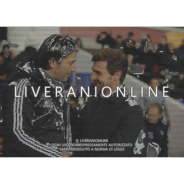 Andre Villas Boas Manager with FC Basel\'s Manager Murat Yakin Tottenham Hotspur 2012/13 Tottenham Hotspur V FC Basel (2-2) 04/04/13 UEFA Europa League Photo: Robin Parker Fotosports International ©photoshot/AGENZIA ALDO LIVERANI SAS - ITALY ONLY - EDITORIAL USE ONLY - ©PHOTOSHOT/AGENZIA ALDO LIVERANI SAS - ITALY ONLY - Tottenham Hotspur Vs FC Basilea Quarti di finale andata UEFA Europa League 04 aprile 2013