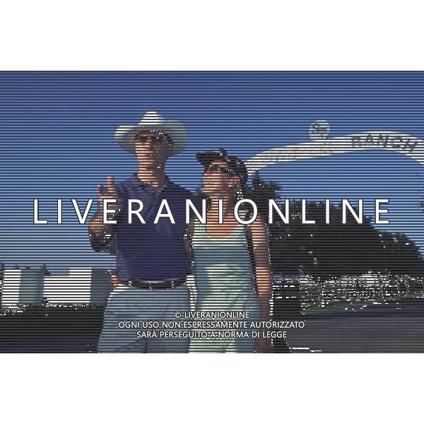 FIRO070397 Fu§ball International WM 94 in den USA - Franz BECKENBAUER besucht mit Frau Sybille die SOUTHFORK RANCH.