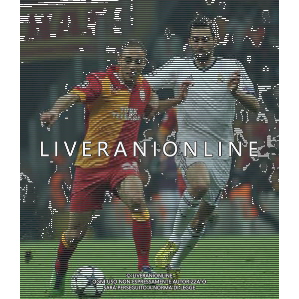 UEFA Champions League Quarter Final second leg match between Galatasaray and Real Madrid at Turk Telekom Arena Stadium on April 9, 2013 in Istanbul, Turkey. Match Scored: Galatasaray 3 - Real Madrid 2 Pictured: Alvaro Arbeloa of Real Madrid and Nordin Amrabat of Galatasaray. ©photohsot/AGENZIA ALDO LIVERANI SAS - ITALY ONLY - Galatasaray - Real Madrid UEFA Champions League Quarti di Finale di ritorno a Istanbul, in Turchia 9 Aprile 2013