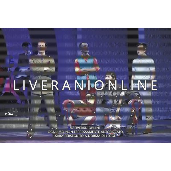aaron sidwell, mark pearce, paul hazel, hugo harold harrison on stage at the photocall for Carnaby Street new musical at the Hackney Empire from Saturday 6 to Sunday 14 April 2013 prior to a UK tour to June 29. - ©PHOTOSHOT/AGENZIA ALDO LIVERANI SAS - ITALY ONLY - EDITORIAL USE ONLY