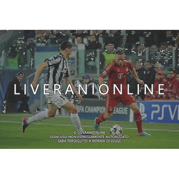 UEFA Champions League - Quarti di finale gara di ritorno Torino 10-04-2013 Juventus - Bayern Monaco nella foto Bonucci e Ribery foto Roberto Garavaglia - ag. Aldo Liverani
