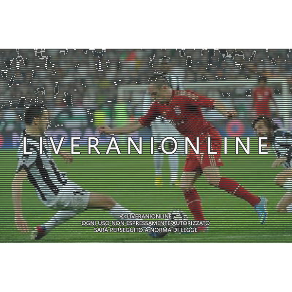 UEFA Champions League - Quarti di finale gara di ritorno Torino 10-04-2013 Juventus - Bayern Monaco nella foto Bonucci in contrasto su Ribery foto Roberto Garavaglia - ag. Aldo Liverani