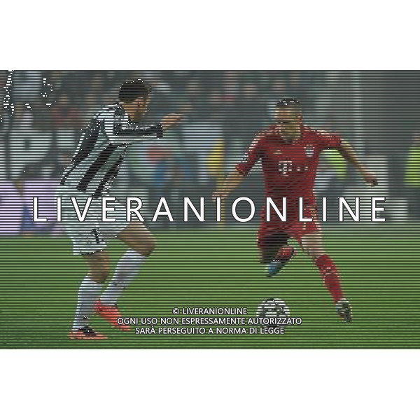 UEFA Champions League - Quarti di finale gara di ritorno Torino 10-04-2013 Juventus - Bayern Monaco nella foto Franck Ribery (Bayern Monaco) e sulla SX Andrea Barzagli (Juventus) foto Roberto Garavaglia - ag. Aldo Liverani