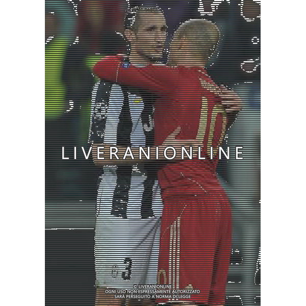 UEFA Champions League 2012/2013 Quarti di Finale Ritorno Torino - 10.04.2013 Juventus-Bayern Monaco Nella Foto:Chiellini Giorgio-Robben Arjen /Ph.Vitez-Ag. Aldo Liverani