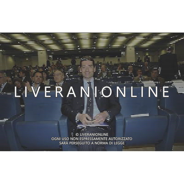 MILANO 16/4/2013 AULA MAGNA DELL\' UNIVERSITA\' BOCCONI VIA GOBBI COMMEMORAZIONE DEL 100esimo ANNIVERSARIO DELLA NASCITA DI PIETRO BARILLA NELLA FOTO ANDREA SIRONI MAGNIFICO RETTORE UNIVERSITA\' BOCCONI FOTO ROMANO/AG ALDO LIVERANI S.A.S. *** Local Caption *** anniversario della nascita di