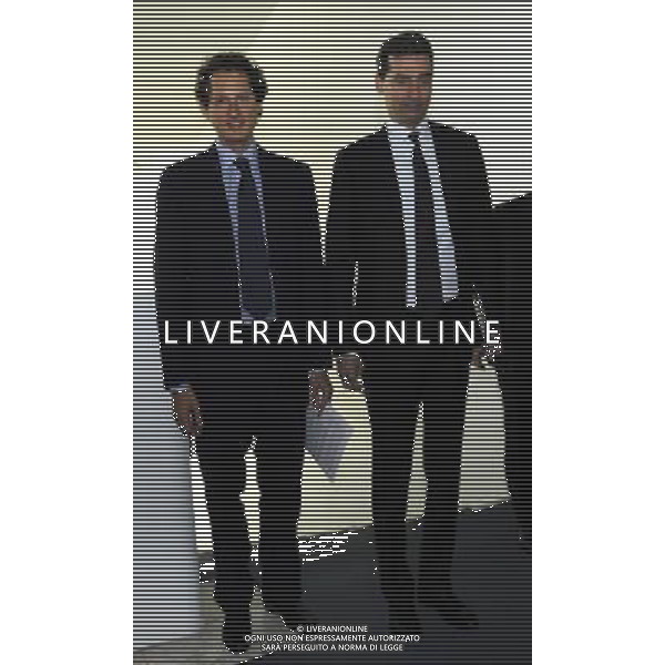 MILANO 19/4/2013 UNIVERSITA\' BOCCONI FIRMA ACCORDO TRA FONDAZIONE AGNELLI ED UNIVERSITA\' BOCCONI NELLA FOTO JOHN ELKANN ED ANDREA SIRONI FOTO ROMANO/AG ALDO LIVERANI 