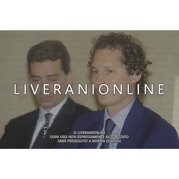 MILANO 19/4/2013 UNIVERSITA\' BOCCONI FIRMA ACCORDO TRA FONDAZIONE AGNELLI ED UNIVERSITA\' BOCCONI NELLA FOTO JOHN ELKANN ED ANDREA SIRONI FOTO ROMANO/AG ALDO LIVERANI 