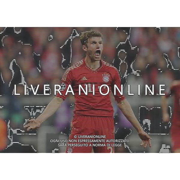 firo Fu§ball,Fussball, 23.04.2013 Uefa Champions League, Saison 2012/2013 Halbfinale, Hinspiel, FC Bayern MŸnchen, Muenchen, FCB, - FC Barcelona, 4 : 0, Jubel, jubeln, Gestik, Thomas MŸller, Mueller, Bayern, $worldrightsEs gelten unsere AGB, einsehbar auf www.firosportphoto.de copyright by firo sportphoto: Coesfelder Str.207 48249 DŸlmen www.firosportphoto.de mail@firosportphoto.de (V o l k s b a n k B o c h u m - W i t t e n ) BLZ.: 430 601 29 Kt. Nr.: 341 117 100 Tel:Ê 02594 - 9916004 Fax:Ê02594 - 9916005 AG ALDO LIVERANI S A S ONLY ITALY