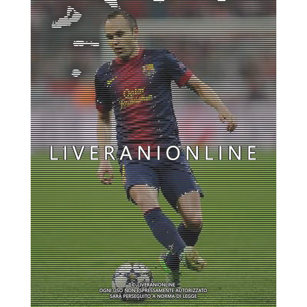 firo Fu§ball,Fussball, 23.04.2013 Uefa Champions League, Saison 2012/2013 Halbfinale, Hinspiel, FC Bayern MŸnchen, Muenchen, FCB, - FC Barcelona, 4 : 0, Einzelaktion, Andres Iniesta, FC Barcelona, $worldrightsEs gelten unsere AGB, einsehbar auf www.firosportphoto.de copyright by firo sportphoto: Coesfelder Str.207 48249 DŸlmen www.firosportphoto.de mail@firosportphoto.de (V o l k s b a n k B o c h u m - W i t t e n ) BLZ.: 430 601 29 Kt. Nr.: 341 117 100 Tel:Ê 02594 - 9916004 Fax:Ê02594 - 9916005 AG ALDO LIVERANI S A S ONLY ITALY
