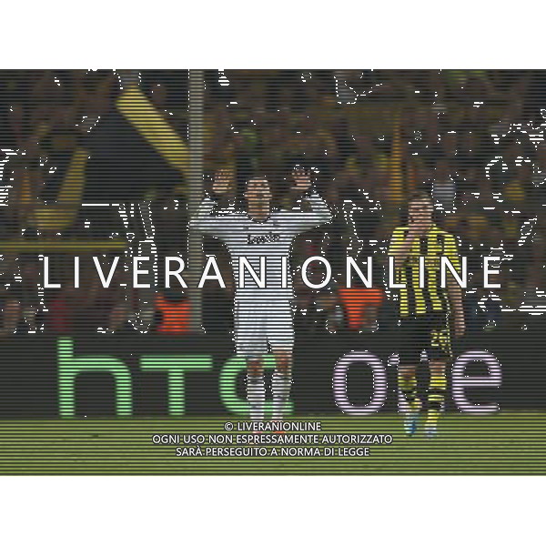 firo : FuÃŸball,Fussball, 24.04.2013 CL, Champions League, Saison 2012/2013 Halbfinale,Semifinal,Hinspiel, BVB, Borussia Dortmund - Real Madrid Tor RONALDO zum 1:1, Jubel EnttÃ¤uschung PISZCZEK $worldrightsEs gelten unsere AGB, einsehbar auf www.firosportphoto.de, copyright by firo sportphoto: Coesfelder Str. 207 D-48249 DÃ¼lmen www.firosportphoto.de mail@firosportphoto.de (V o l k s b a n k B o c h u m - W i t t e n ) BLZ.: 430 601 29 Kt. Nr.: 341 117 100 Tel:Â  +49-2594-9916004 Fax:Â +49-2594-9916005 AG ALDO LIVERANI S A S ONLY ITALY