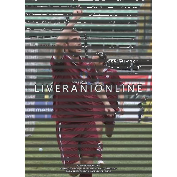 BERGAMO 30 APRILE 2013 , NELLA FOTO dopo gol giuseppe pirrone ,ph.moro/ALDO LIVERANI ALBINOLEFFE - TRAPANI CAMPIONATO LEGA PRO 28/04/2013 ©/AGENZIA ALDO LIVERANI SAS