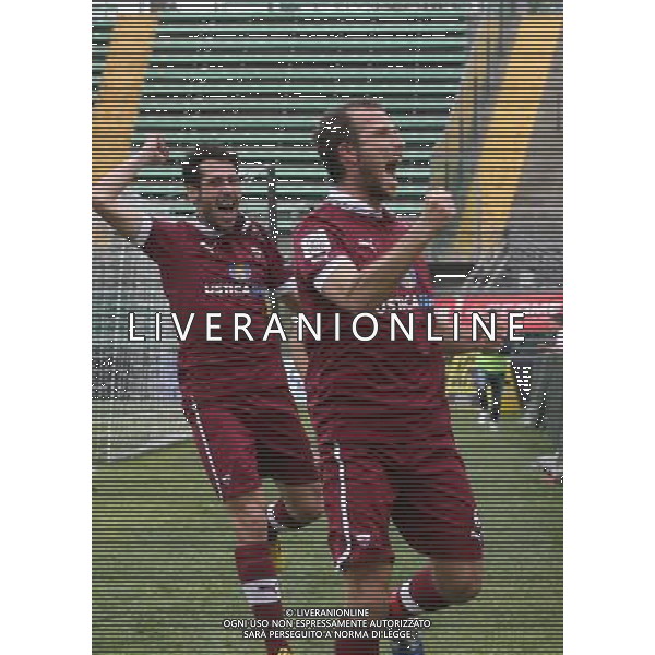 BERGAMO 30 APRILE 2013 , NELLA FOTO dopo gol giuseppe pirrone ,ph.moro/ALDO LIVERANI ALBINOLEFFE - TRAPANI CAMPIONATO LEGA PRO 28/04/2013 ©/AGENZIA ALDO LIVERANI SAS