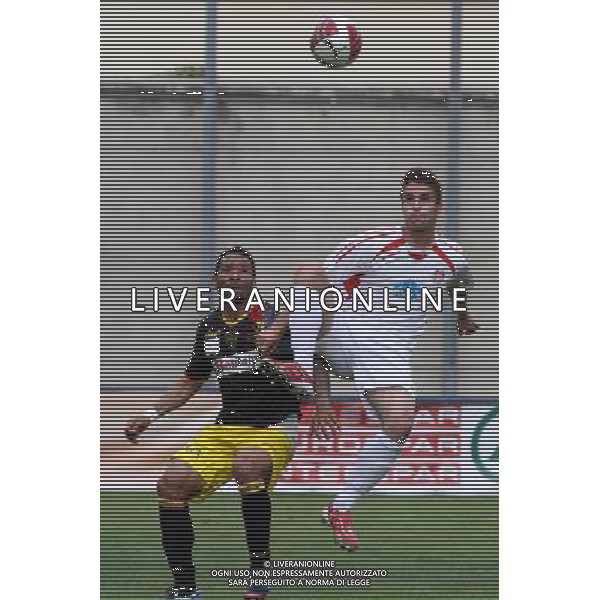 BOLZANO 28-04-2013 CAMPIONATO DIVISION LEGA PRO 2012-2013 SUDTIROL-LECCE NELLA FOTO:JEDA NEVES E DANIEL CAPPELLETTI FOTO PAOLA GARBUIO/AG.ALDO LIVERANI